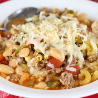This Easy Italian Stew recipe is a great one-pot meal that you can throw together in 30 minutes and is budget friendly! Perfect for a busy day! It is minestrone like and hearty enough to fill you up!