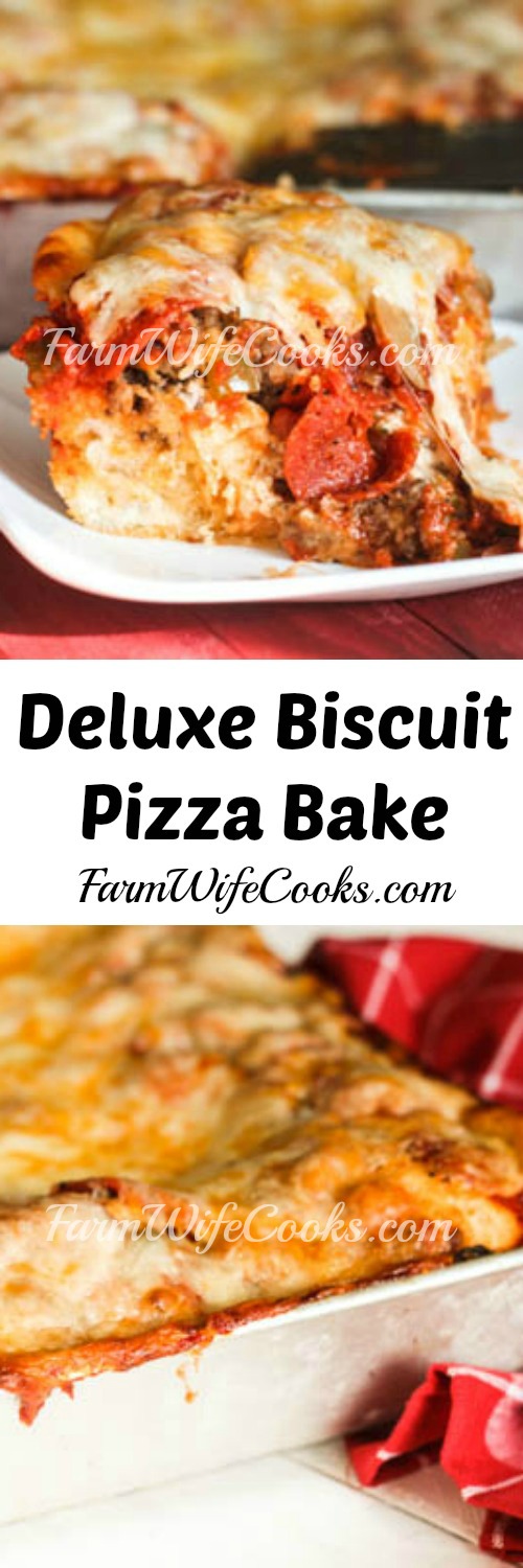 Deluxe Pizza Bake Biscuit Casserole