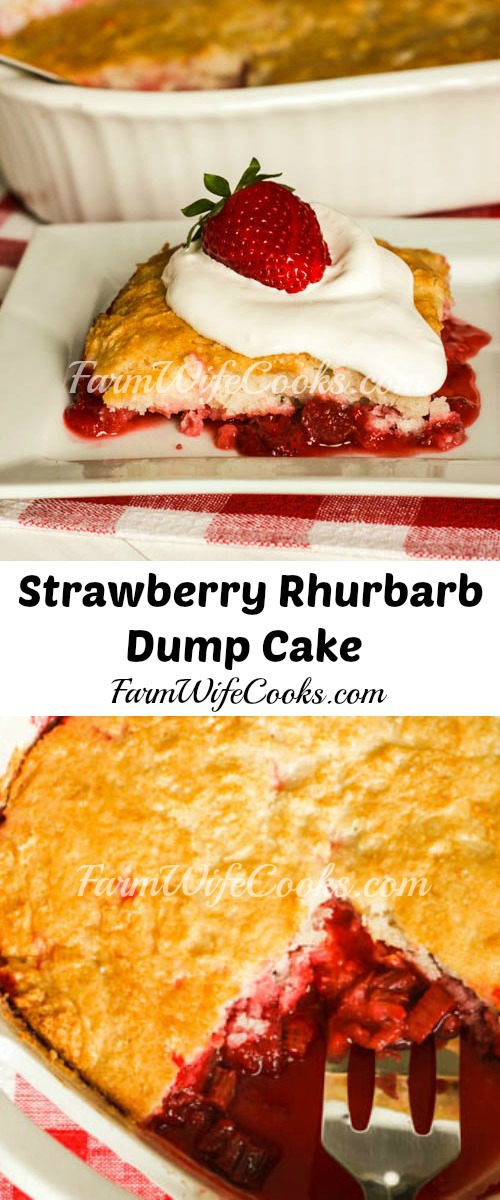 Strawberry Rhubarb Dump Cake Recipe