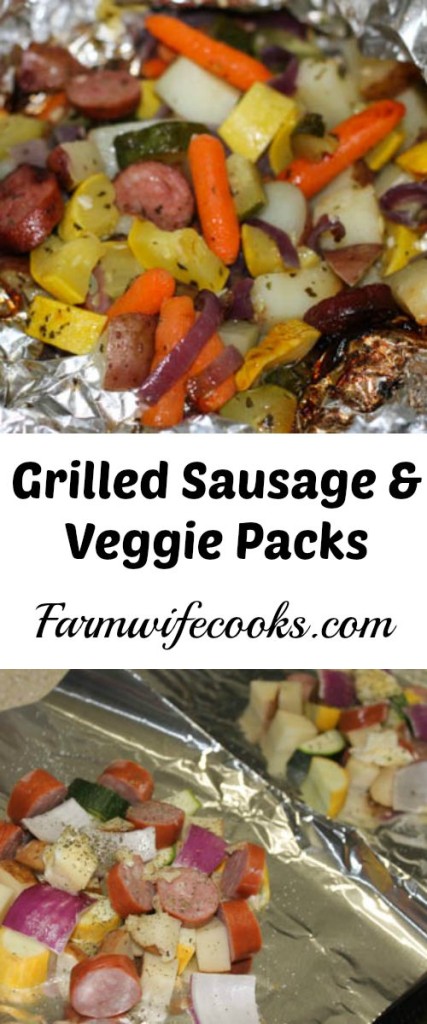 These Grilled Sausage and Veggie Foil Packets are a favorite recipe around our house and the best news? No pots and pans to clean up!
