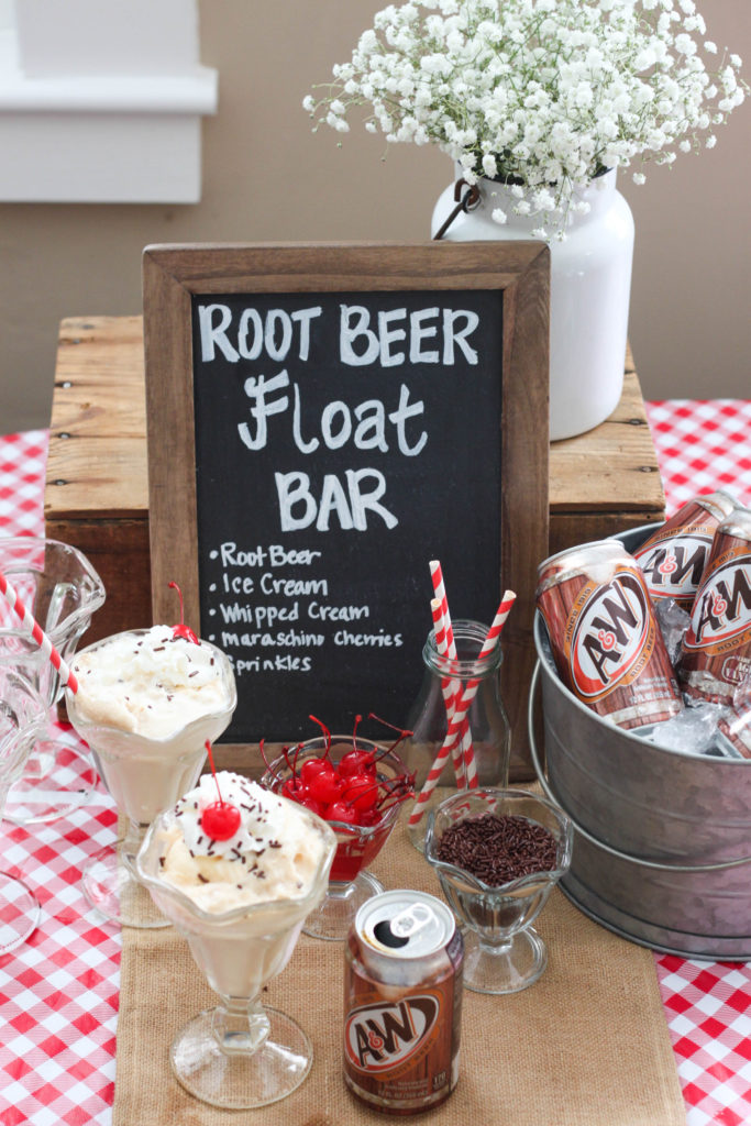 Root Beet Float Bar Ice Cream Party Idea. Perfect Summer Treat!