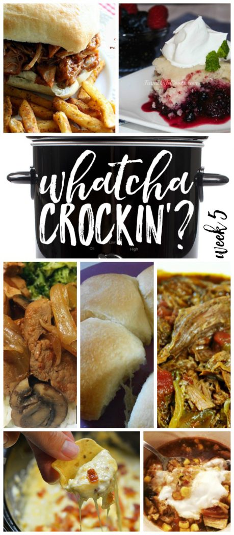 This week's Whatcha Crockin' crock pot recipes include Bacon Double Cheese Dip, Mixed Berry Dump Cake, Slow Cooker Chipotle Shredded Beef, E-Z Slow Cooker Dinner Rolls, Crock Pot Root Beer Pulled Pork Sandwiches, Crock Pot Turkey Tortilla Soup, Slow Cooker Cantonese Pork and more!