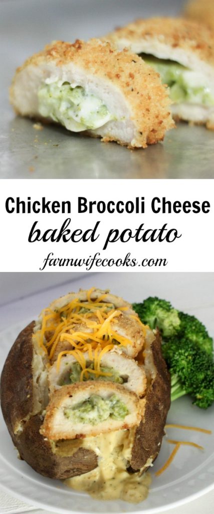Chicken Broccoli Cheese Baked Potatoes
