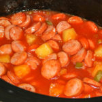 Are you looking for something a little different for the game, dinner or to take to a potluck? This Sweet and Sour Smoked Sausage will be a hit with any crowd! Made in the crock pot!
