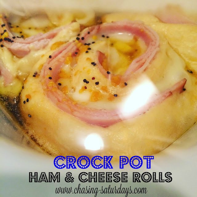 Crock Pot Ham and Cheese Rolls