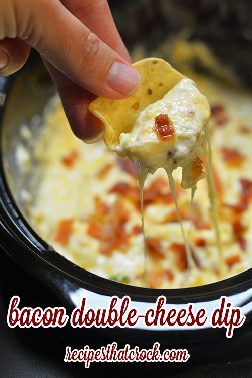 We love this Crock Pot Bacon Double Cheese Dip!