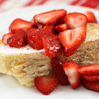 This Strawberry Cheesecake French Toast Casserole is the perfect breakfast or brunch recipe for a holiday or special occasion, like Mother's Day or Easter.