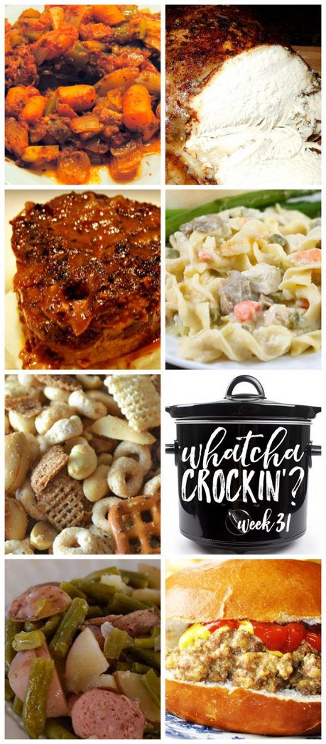 This week's Whatcha Crockin' crock pot recipes include Applewood Cider Slow Cooker Chicken, Crock Pot Cheeseburger Sandwiches, Crock Pot 3 Cheesy Chicken and Noodles, Slow Cooker French Onion Swiss Steak, Slow Cooker Italian Pot Roast, Crock Pot Sausage, Green Beans and Potatoes, Slow Cooker Salty Party Mix and much more!