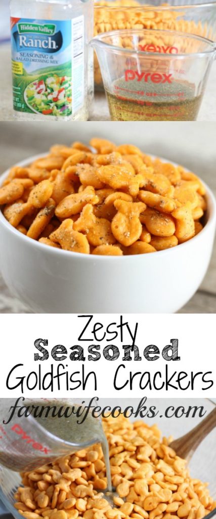 This Zesty Seasoned Goldfish Cracker recipe is easy to fix and irresistible to eat!