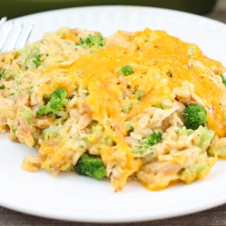 This Cheesy Chicken Broccoli Rice Casserole is an easy recipe the whole family will love!