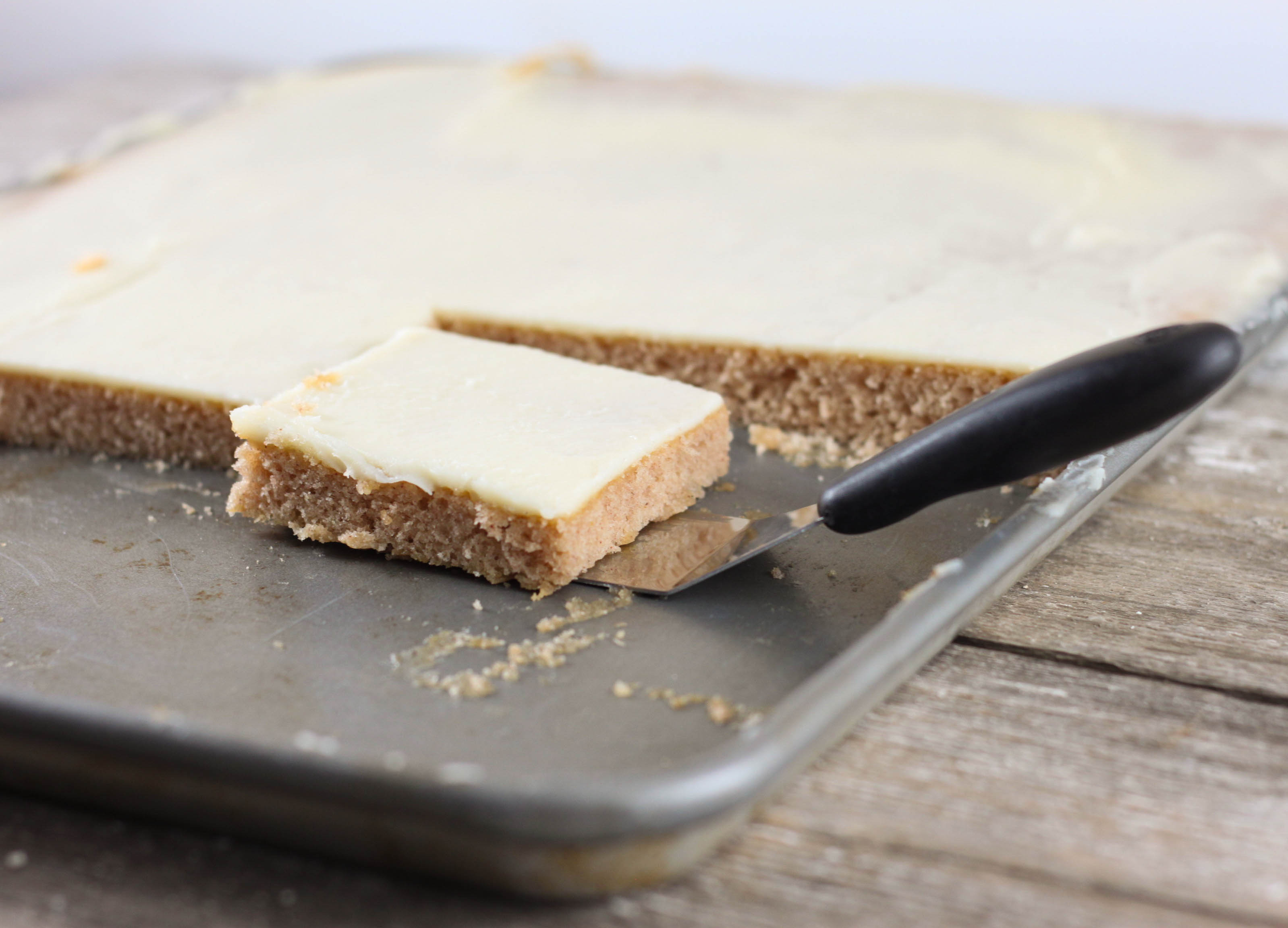 Vanilla Texas Sheet Cake with Cream Cheese Icing