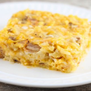 This Hashbrown Breakfast Casserole is an easy breakfast recipe that will have everyone asking for seconds and doesn't have to be made the night before.