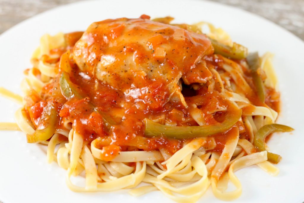Instant Pot Chicken Cacciatore is an easy classic Italian dish that can be made quickly in your electric pressure cooker. Recipe also includes crock pot instructions.