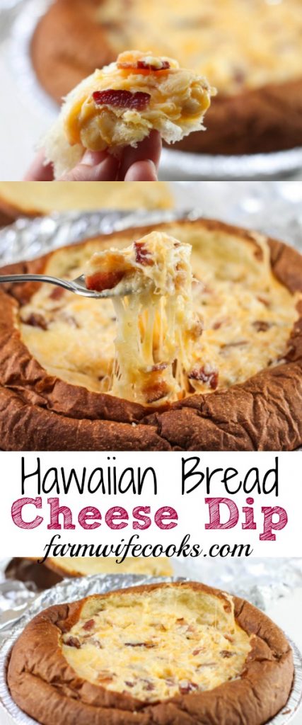 This Hawaiian Bread and Cheese Dip is the perfect appetizer for game day and makes a great addition to any party.