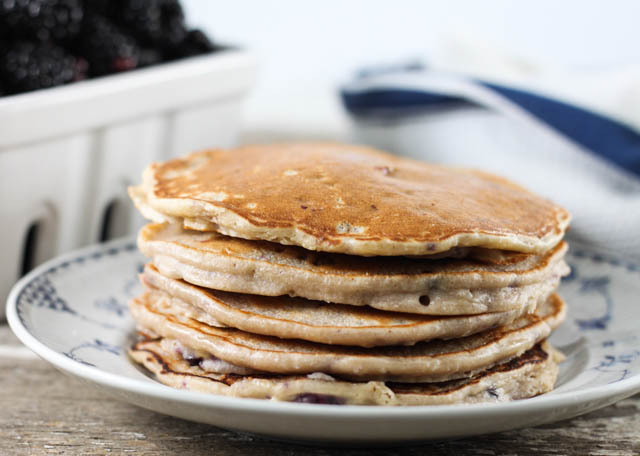 Are you looking for new breakfast ideas? These Blackberry Buttermilk Pancakes with Blackberry Syrup are an easy homemade recipe that everyone will love!