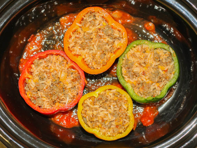 Are you looking for a great crock-pot freezer cooking recipe? Look no further! This Slow Cooker Sausage Stuffed Peppers recipe is a keeper!