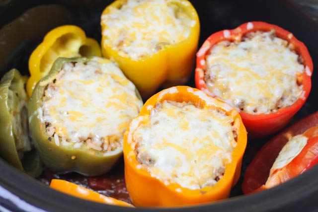 Slow Cooker Sausage Stuffed Peppers