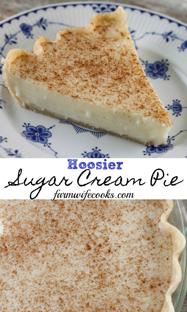 Are you looking for the perfect pie recipe? This Hoosier Sugar Cream Pie is a family favorite! #pie #easy #recipe #