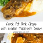 Are you looking for an easy slow cooker pork chop recipe? Then you must try these Crock Pot Pork Chops with Golden Mushroom Gravy!