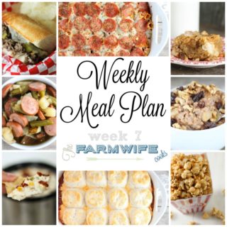 Welcome to this week’s meal plan I have a great group of recipes for you this week including; Cheeseburger Casserole, One Skillet Chicken Rotel and Rice, Cheesy Garlic Bread, Tuscan Sausage and White Bean Soup, Pepperoni Pizza Pasta Casserole, Handheld Sloppy Joes, Smoked Sausage, Green Beans and Potatoes, Apple Pie Oatmeal, Crock Pot Sausage Egg Casserole, Italian Beef Sandwiches, Cubed Steak Sandwiches, Caramel Corn, Creamy Hot Bacon Corn Dip, Caramel Apple Coffee Cake and Double Chocolate Zucchini Cake.