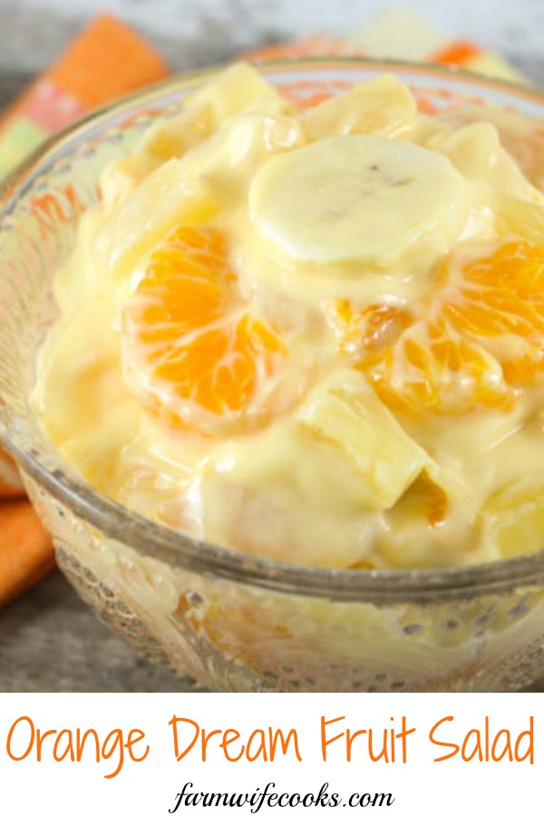 Orange Dream Fruit Salad is an easy fruit salad recipe made with orange juice and vanilla pudding mix that will have everyone coming back for seconds!