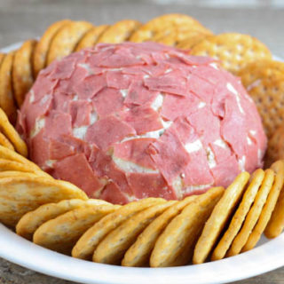 This easy Cheese Ball recipe has dried beef and green onions, makes a great appetizer and is perfect for a holiday celebration. 