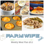 Welcome to this week’s meal plan I have a great group of recipes for you this week including; Gramma's Beef Barley Soup, Taco Bake, Crock Pot Beef and Noodles, Crock Pot Low Carb Chicken Tortilla Soup, Pepperoni Pizza Muffins, Ham and Cheese Ranch Wraps, Ham Potato and Cheddar Quiche, Creamed Peas, Overnight Vanilla French Toast, Low-Carb Egg Muffins, Bacon Cheeseburger Roll-Up, Maple Sausage Pigs in a Blanket, Crock Pot Spinach and Artichoke Dip, Crock Pot Beef Enchilada and Rice Dip, Sour Cream Sugar Cookies and Hoosier Sugar Cream Pie.