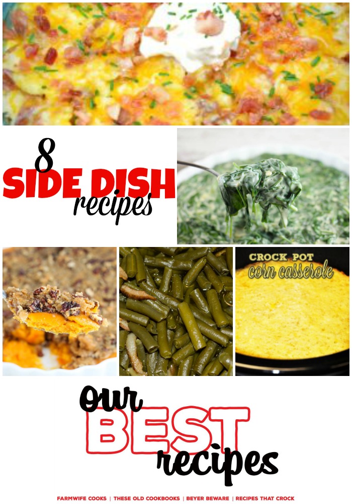 Are you looking for some new side dishes to serve? These 8 Side Dish Recipes are perfect for your next meal and include easy potato and vegetable options.