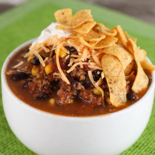 This Taco Soup is simple to make and has all your favorite taco flavors making it the perfect week night dinner recipe!
