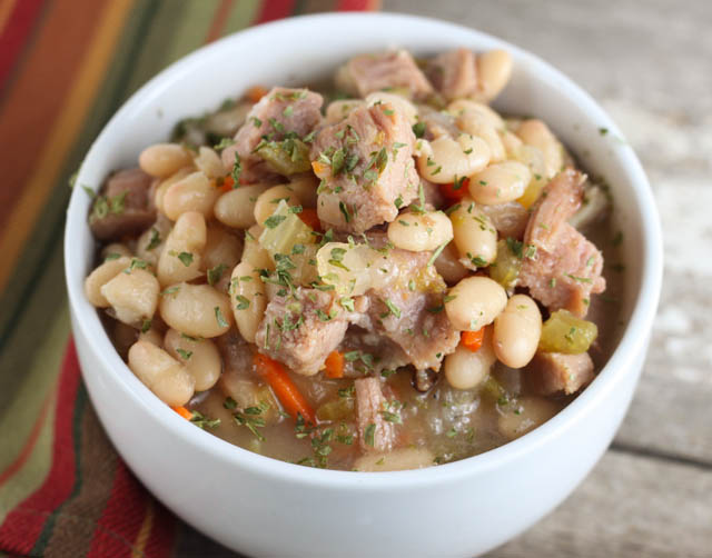 This Amish Bean Soup is an old fashioned soup recipe that is budget friendly and great to make with leftover ham.