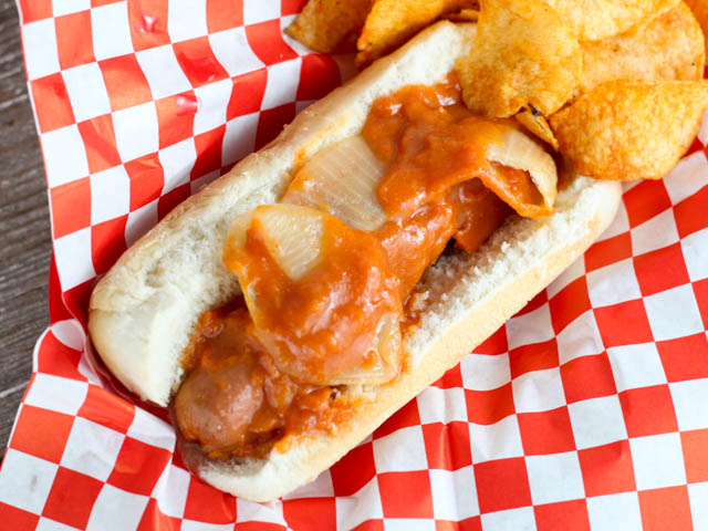 Grandma's Baked Hot Dogs with Tomato Soup recipe is served in a bun and is a quick meal that is perfect for busy families.
