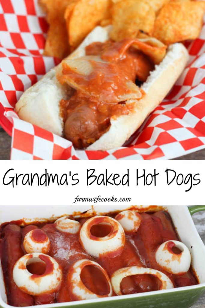 Grandma's Baked Hot Dogs with Tomato Soup recipe is served in a bun and is a quick meal that is perfect for busy families.