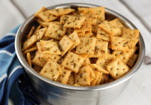 Spicy Ranch Seasoned Crackers are a great homemade snack recipe using saltine crackers and spicy ranch seasoning mix.