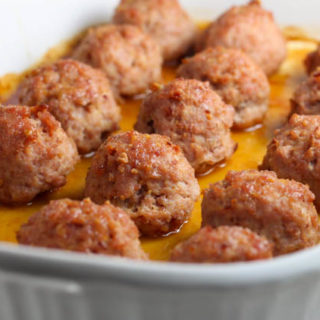 Ham Balls With a Brown Sugar Glaze is a family favorite recipe that can be made with leftover ham.