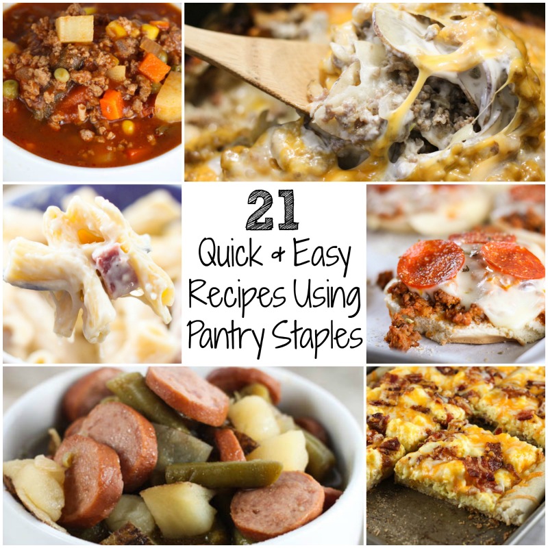 Need dinner ideas that you can throw together with items you’ve already got on hand? Here are some of my favorite Quick and Easy Recipes Using Pantry Staples!