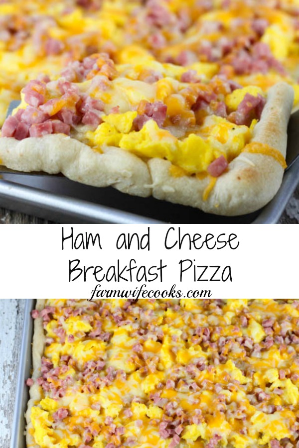 Easy Ham and Cheese Breakfast Pizza - The Farmwife Cooks