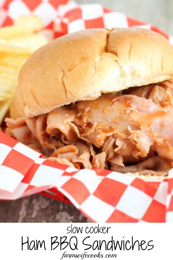 Slow Cooker Ham Barbecue Sandwiches